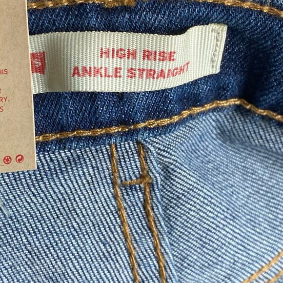 Levi’s Kids High Rise Ankle Straight Leg Jeans Denim Pants Girls Size 10 New NWT - Picture 6 of 10